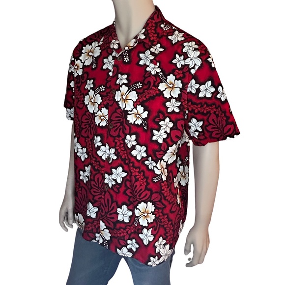 Hilo Hattie Vtg Hawaiian Tiki Shirt Full Button Front handsome colour mix NWOT - Picture 3 of 16